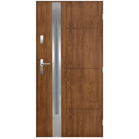 Porte d'entrée SOLEA 90 cm en acier inoxydable en plusieurs couleurs