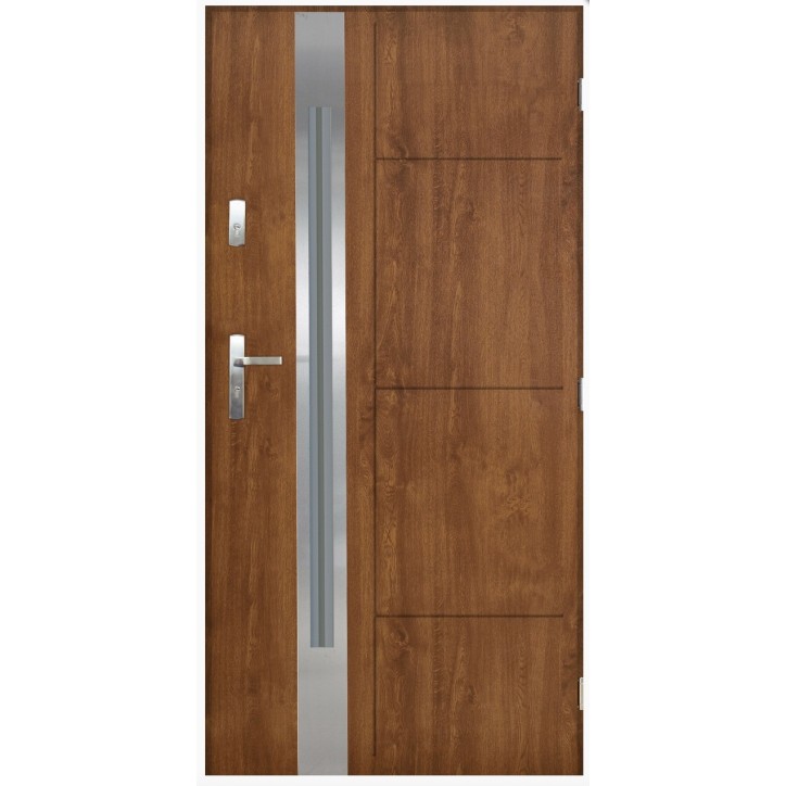 Porte d'entrée SOLEA 90 cm en acier inoxydable en plusieurs couleurs