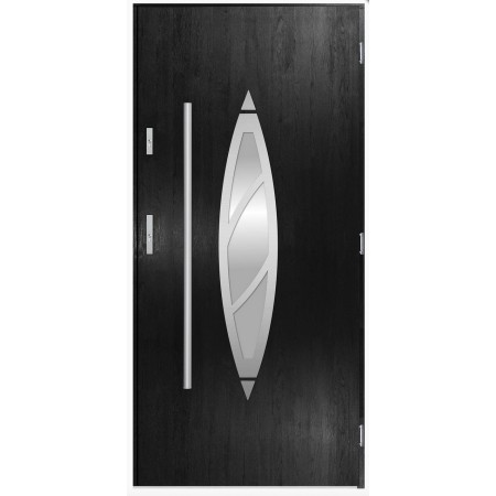 Porte d'entrée simple BELIAR 90 cm noir