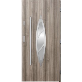 Porte d'entrée BELIAR 80 cm chêne blanchi