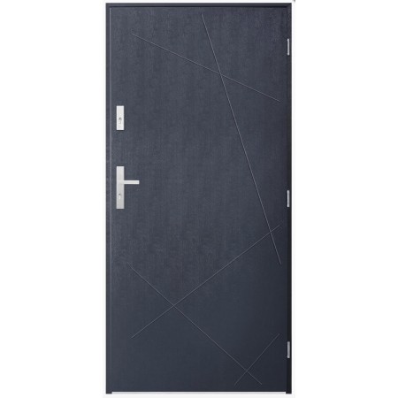 Porte d'entrée simple DIAGO 90 cm anthracite