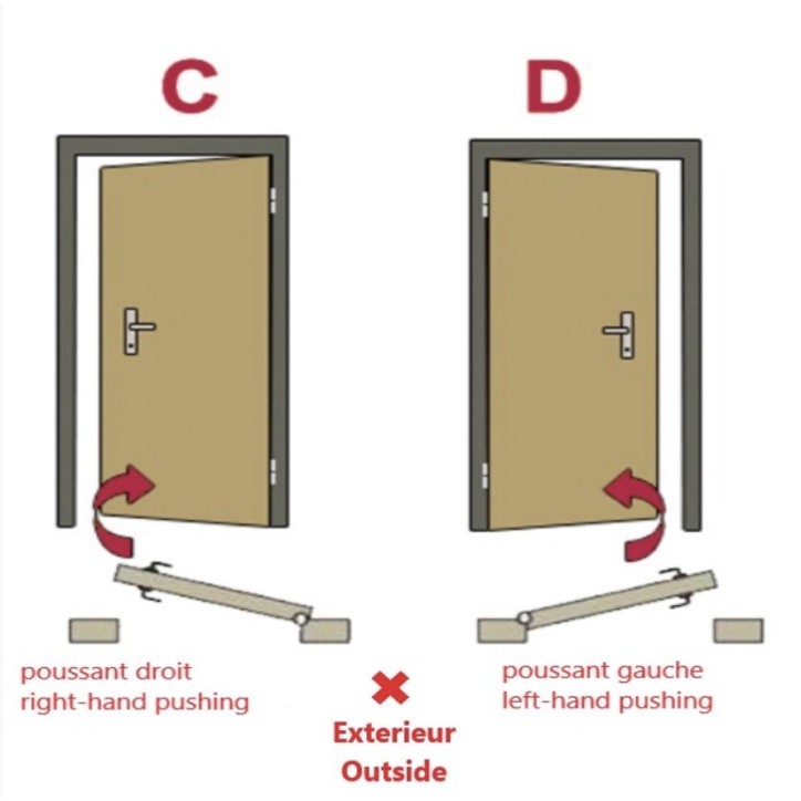 Porte d'entrée simple DIAGO 80 cm blanc Porte d'entrée simple DIAGO 80 cm blanc
