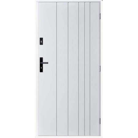 Porte d'entrée simple GUTA 80 cm blanc