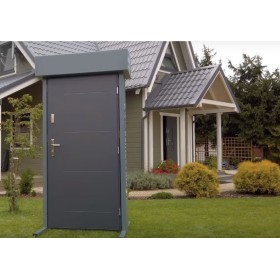 Porte d'entrée SATURNE 90 cm 72 mm en acier inoxydable en 3 couleurs