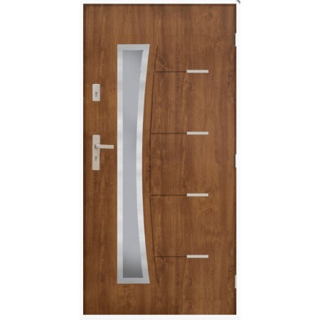 Porte d'entrée SATURNE 90 cm 72 mm en acier inoxydable en 3 couleurs