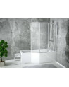 INTEGRA epäsymmetrinen kylpyamme 150/170 cm x 75 cm + kylpyseinä