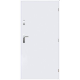 Porte d'entrée TANGO blanc en acier inoxydable en 80 ou 90 cm