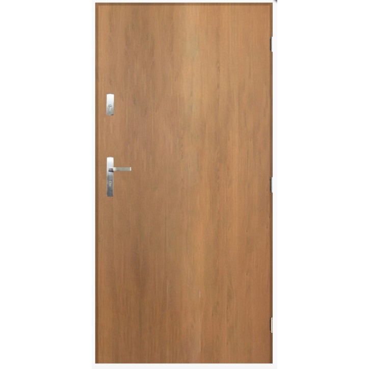 Porte d'entrée TANGO chêne doré en acier inoxydable en 80 ou 90 cm