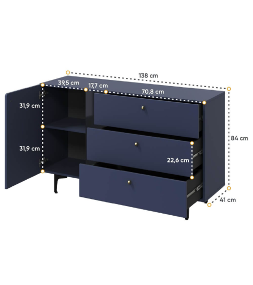 Buffet Couleurs - 138cm