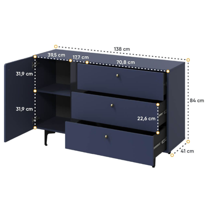 Buffet Couleurs - 138cm