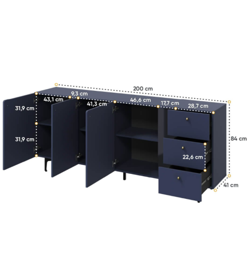 Buffet Couleurs - 200cm