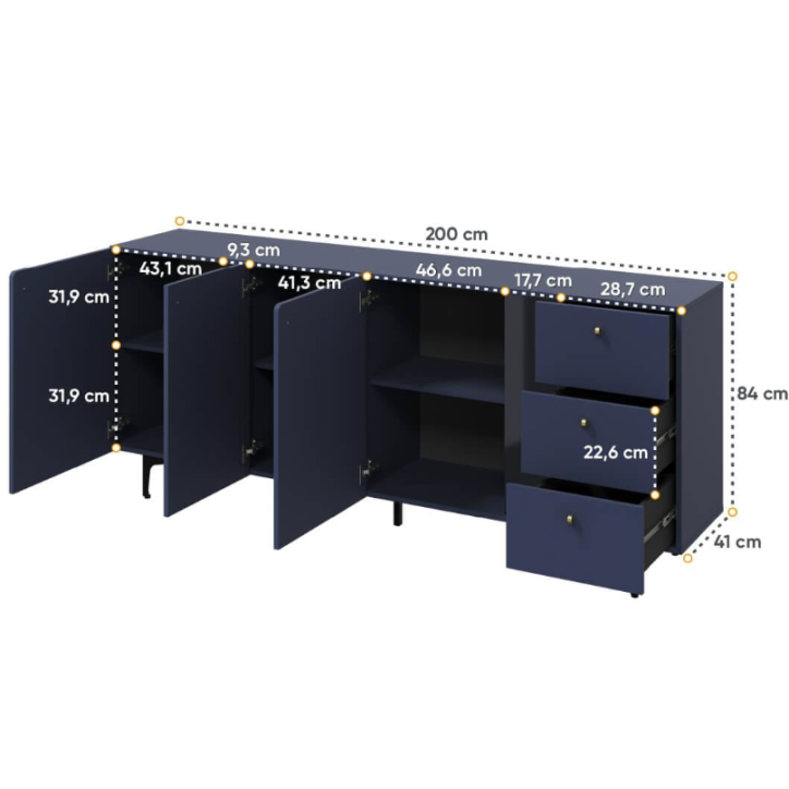 Buffet Couleurs - 200cm