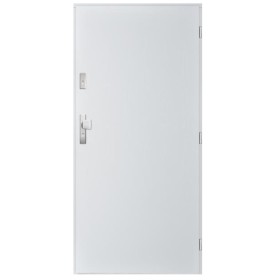 Porte d'entrée COLOMBO 70 cm 55 mm en acier inoxydable - Blanc