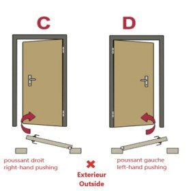 Porte d'entrée BELIAR 90x215 cm anthracite