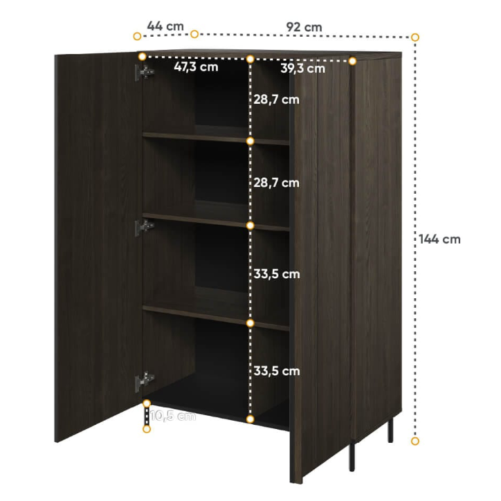 Vitrine Piémonte - 92cm