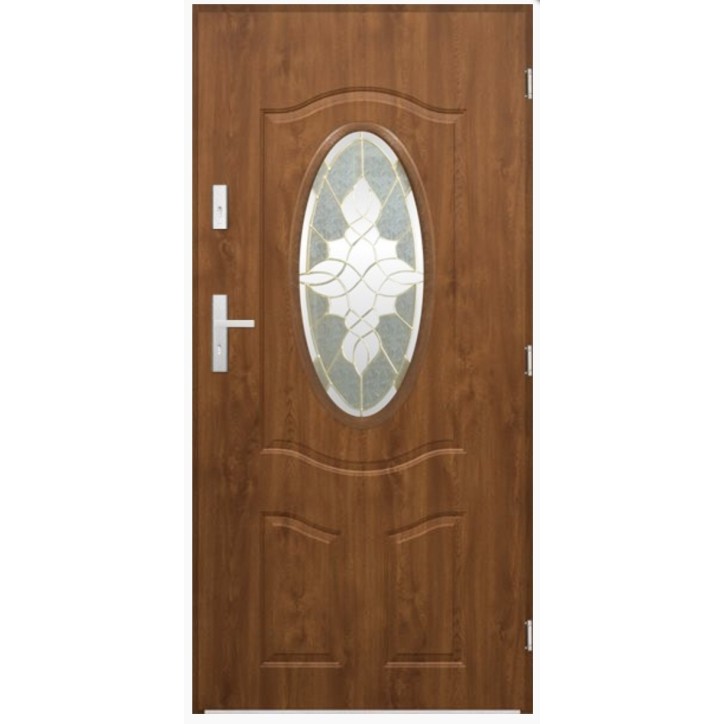 Porte d'entrée LIBERAL 90 cm en acier inoxydable en 2 coloris