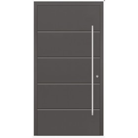 Porte d'entrée en aluminium PASSIVE ALU F1 90 cm anthracite