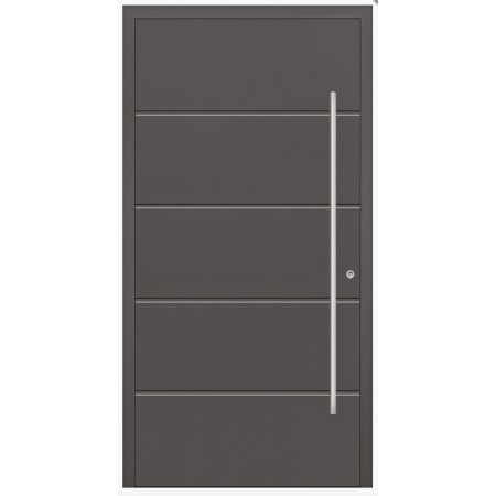 Porte d'entrée en aluminium PASSIVE ALU F1 90 cm anthracite