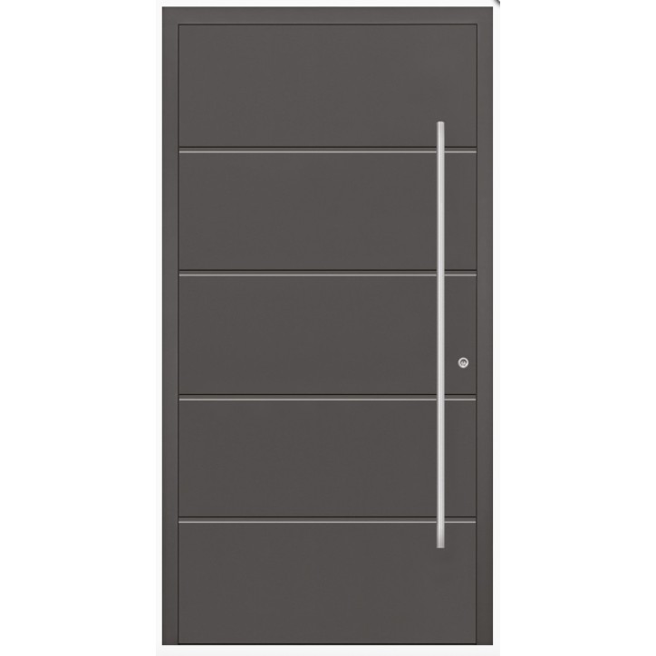 Porte d'entrée en aluminium PASSIVE ALU F1 90 cm anthracite