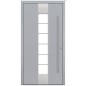 Porte d'entrée en aluminium PASSIVE ALU G1 90 cm gris