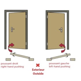 Porte d'entrée en aluminium PASSIVE ALU F2 90 cm anthracite