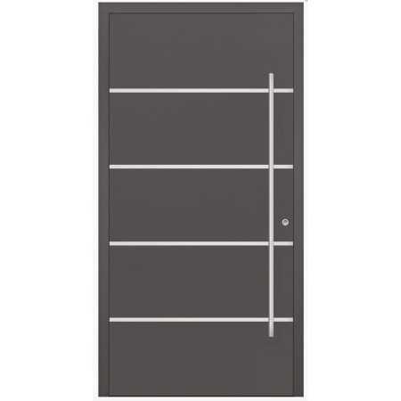 Porte d'entrée en aluminium PASSIVE ALU F2 90 cm anthracite
