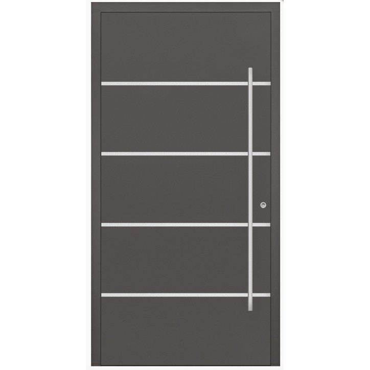 Porte d'entrée en aluminium PASSIVE ALU F2 90 cm anthracite