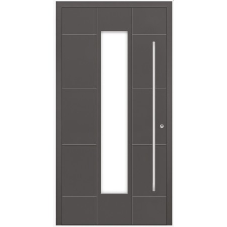Porte d'entrée en aluminium PASSIVE ALU G3 90 cm anthracite