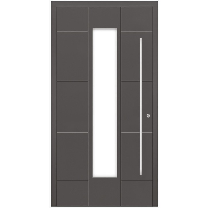 Porte d'entrée en aluminium PASSIVE ALU G3 90 cm anthracite