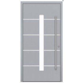Porte d'entrée en aluminium PASSIVE ALU G4 90 cm gris