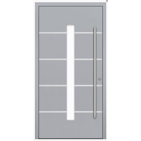 Porte d'entrée en aluminium PASSIVE ALU G4 90 cm gris
