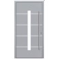 Porte d'entrée en aluminium PASSIVE ALU G4 90 cm gris