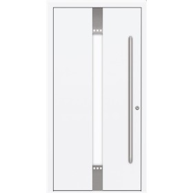 Porte d'entrée en aluminium PASSIVE ALU G5 90 cm blanc