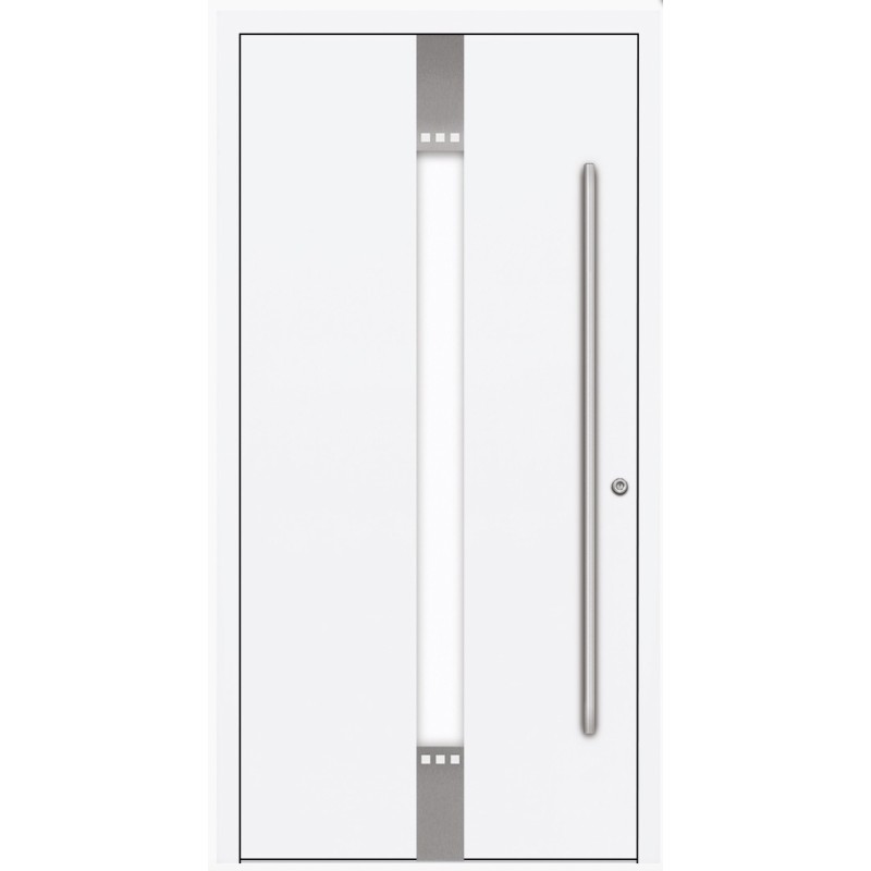 Porte d'entrée en aluminium PASSIVE ALU G5 90 cm blanc