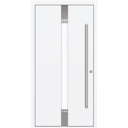 Porte d'entrée en aluminium PASSIVE ALU G5 90 cm blanc