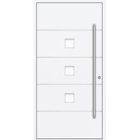 Porte d'entrée en aluminium PASSIVE ALU G6 90 cm blanc