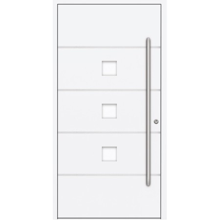 Porte d'entrée en aluminium PASSIVE ALU G6 90 cm blanc