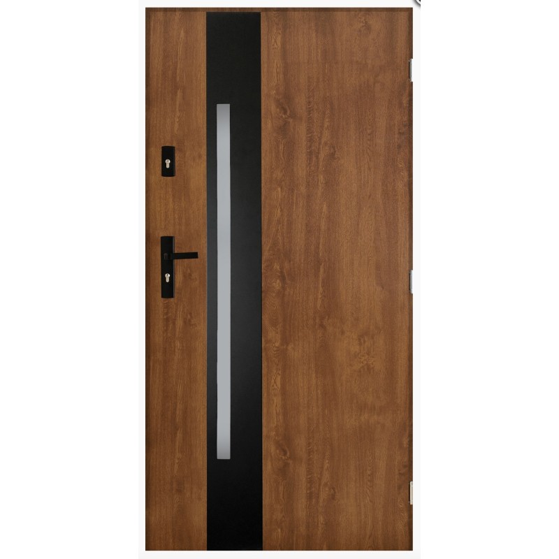 Porte d'entrée TANGO V 90 cm en acier inoxydable en plusieurs couleurs