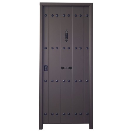 Porte d'entrée MAS rustica Marron 80 cm 45 mm en acier inoxydable