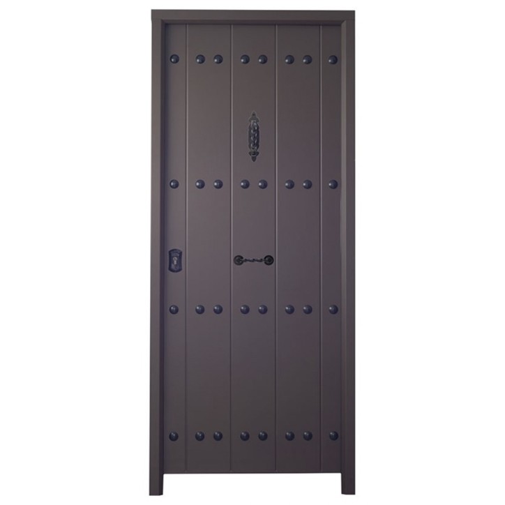 Porte d'entrée MAS rustica Marron 80 cm 45 mm en acier inoxydable
