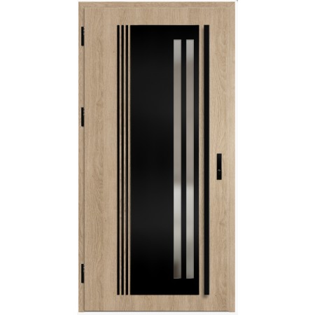 Porte d'entrée en acier avec cadre en aluminium LINDEN 5 90*200 -100*200 cm