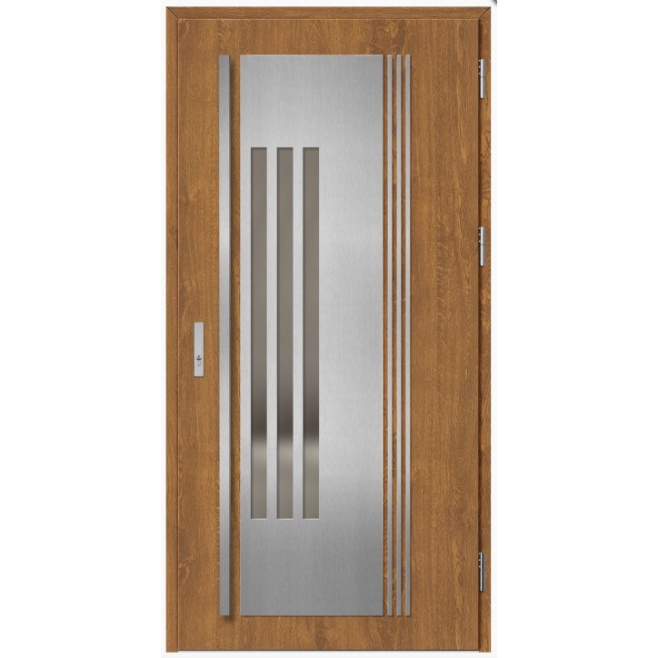 Porte d'entrée en acier avec cadre en aluminium MURTER 6 90*200 -100*200 cm