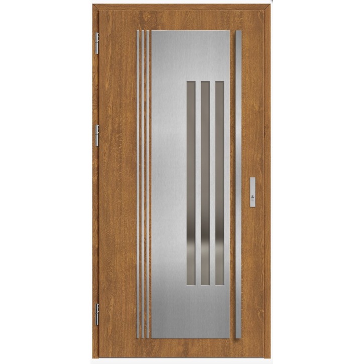 Porte d'entrée en acier avec cadre en aluminium MURTER 6 90*200 -100*200 cm