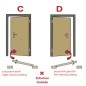 Porte d'entrée BELIAR 80 cm chêne blanchi