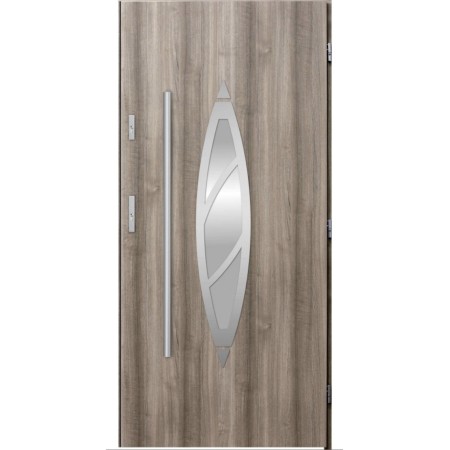 Porte d'entrée BELIAR 80 cm chêne blanchi