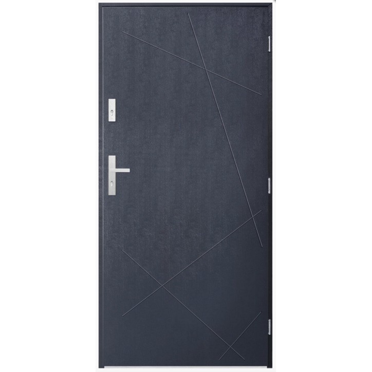 Porte d'entrée simple DIAGO 90 cm anthracite