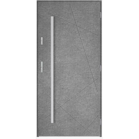 Porte d'entrée simple DIAGO 80 cm béton