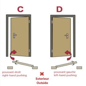 Porte d'entrée simple DIAGO 80 cm noyer