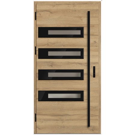 Porte d'entrée en acier avec cadre en aluminium SION 1 90*200 -100*200 cm