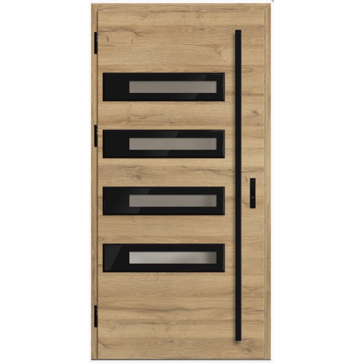 Porte d'entrée en acier avec cadre en aluminium SION 1 90*200 -100*200 cm